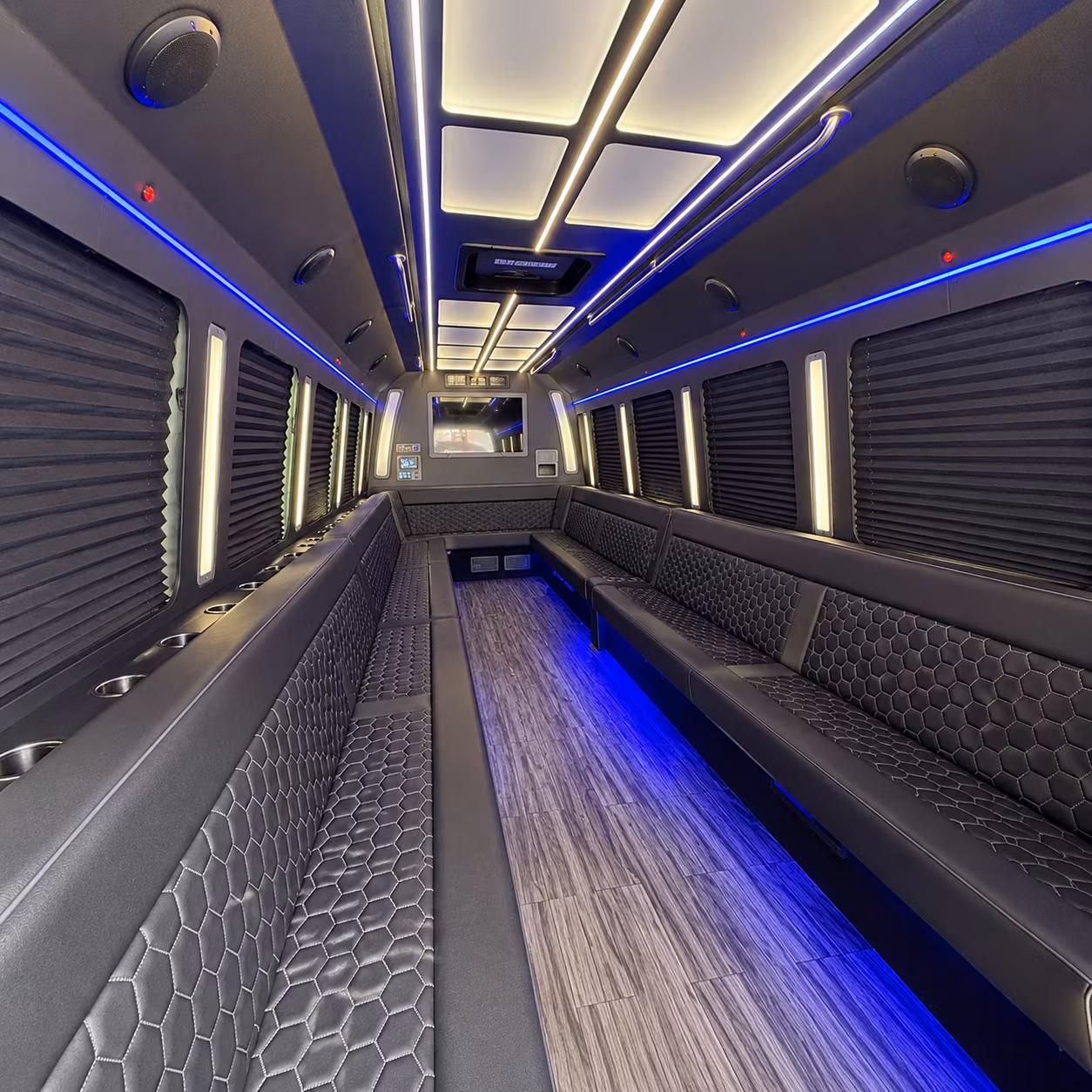 atlanta 30 passenger party bus interior