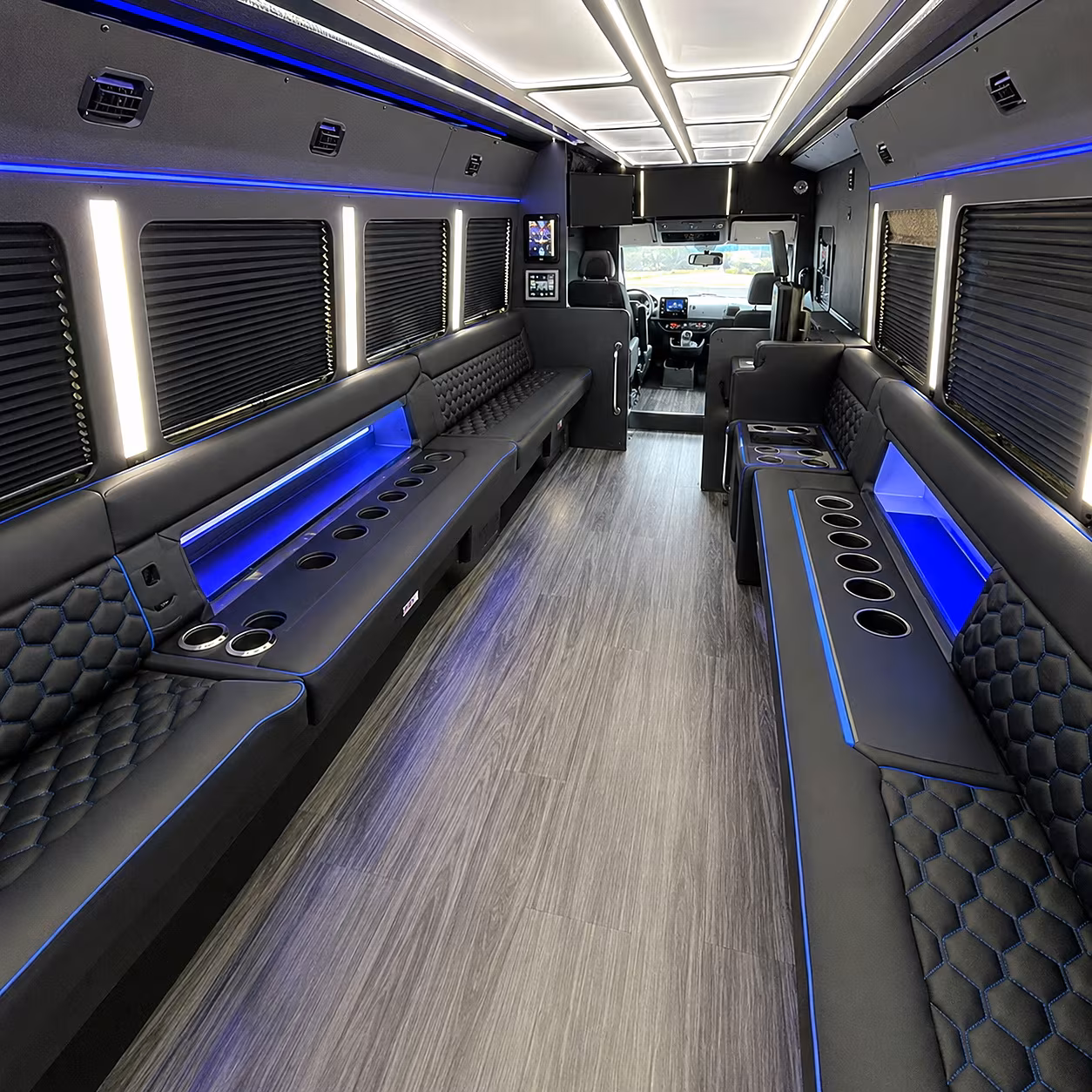 atlanta party bus rental interior